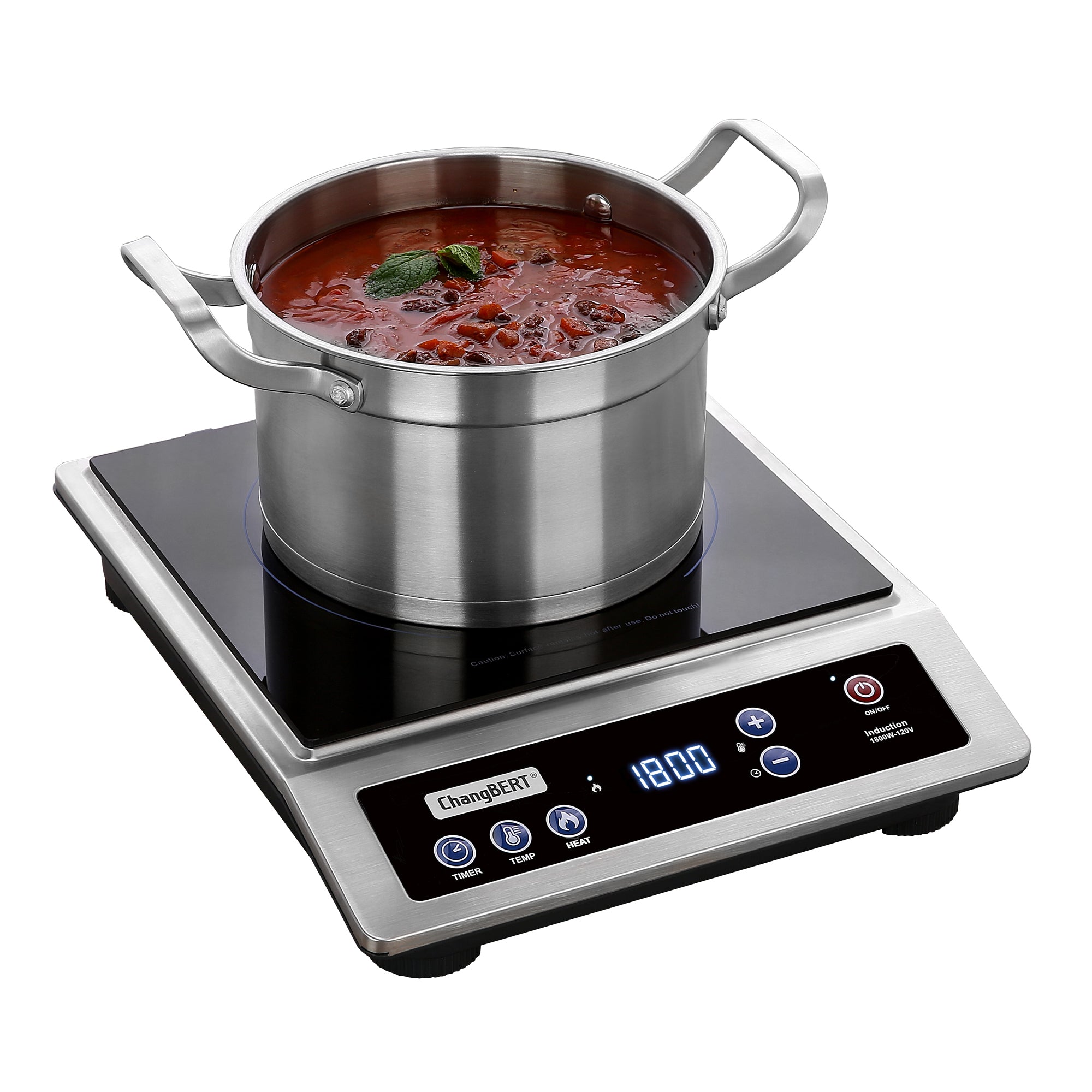 ChangBERT CIB-80 (103020-Aa) single-zone countertop induction cooktop and visible control panel
