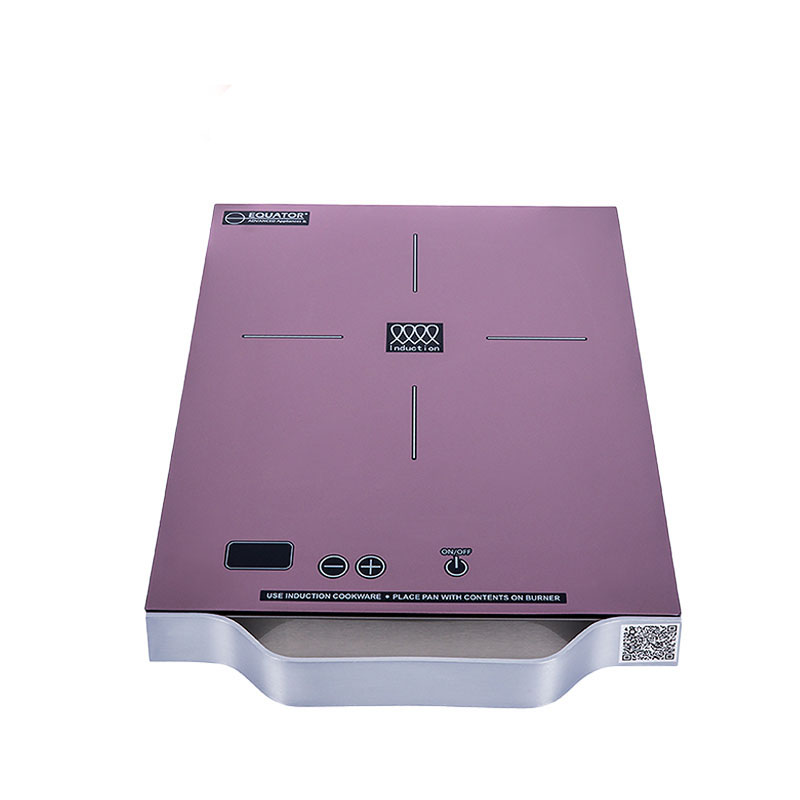 Equator PIC 100 portable induction cooktop in Lilac finish; exact zones and touch-control layout are visible
