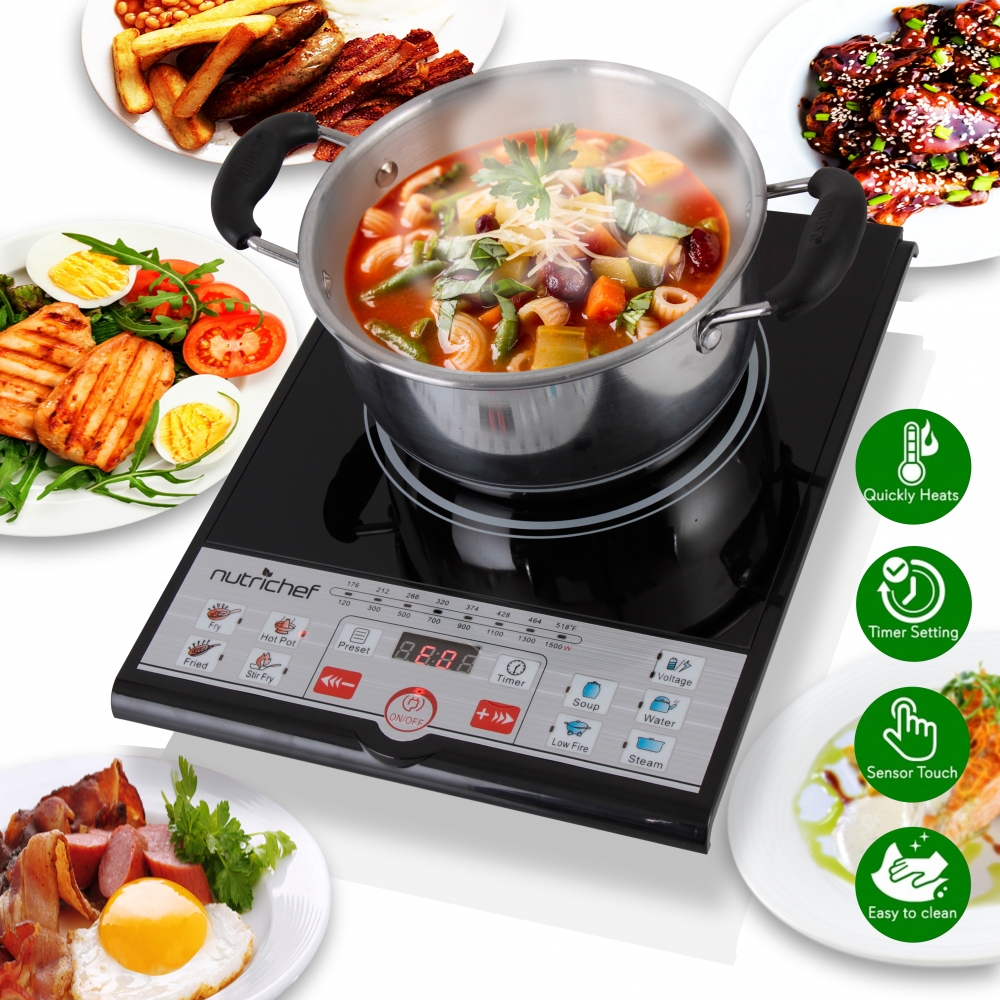 NutriChef PKSTIND26 portable induction cooktop, exact model-page mapped manufacturer image